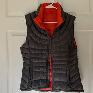 Bernardo Black and Orange Quilted Vest